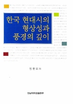한국 현대시의 형상성과 풍경의 깊이 책표지