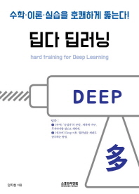 딥다 딥러닝 = Hard training for deep learning : 수학·이론·실습을 호쾌하게 뚫는다! 책표지