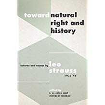 Toward natural right and history : lectures and essays by Leo Strauss, 1937-1946 책표지
