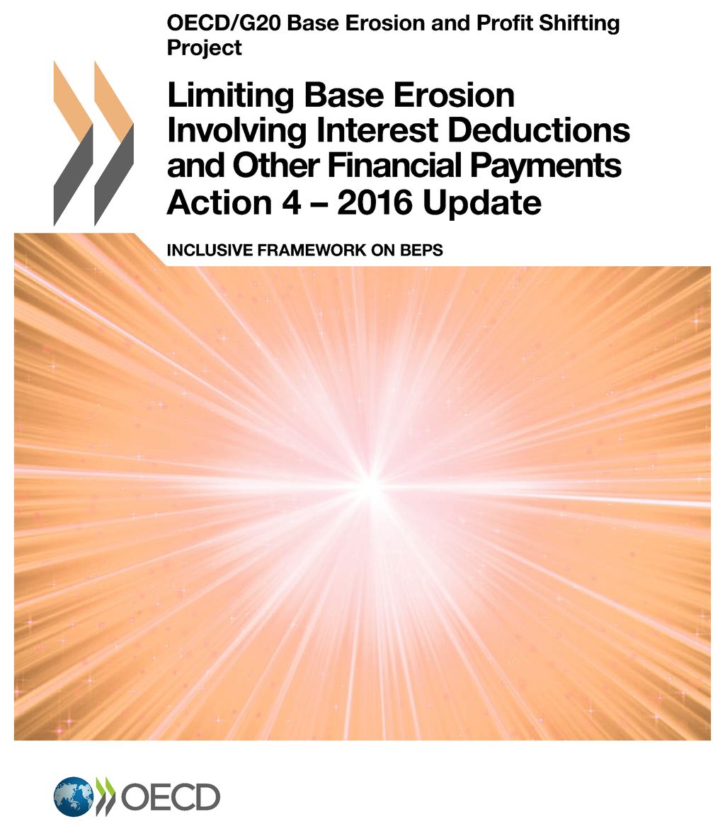 Limiting base erosion involving interest deductions and other financial payments, Action 4-2016 update : inclusive framework on BEPS 책표지