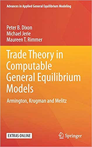 Trade theory in computable general equilibrium models : Armington, Krugman and Melitz 책표지