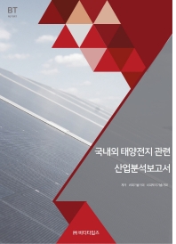 국내외 태양전지 관련 산업분석보고서 책표지