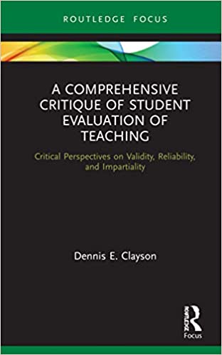 (A) comprehensive critique of student evaluation of teaching : critical perspectives on validity, reliability, and impartiality 책표지