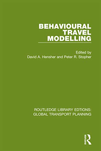 Behavioural travel modelling 책표지