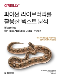 파이썬 라이브러리를 활용한 텍스트 분석 : 텍스트에서 통찰을 이끌어내는 98가지 자연어 처리 전략 책표지