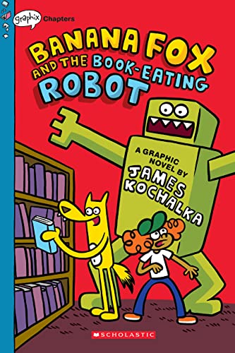 Banana Fox and the book-eating robot : &lt;span style=&#34;text-align: left; color: rgb(51, 51, 51); text-transform: none; text-indent: 0px; letter-spacing: normal; font-family: Arial; font-size: 14px; font-style: normal; font-weight: 400; word-spacing: 0px; float: none; display: inline !important; white-space: normal; orphans: 2; widows: 2; background-color: rgb(255, 255, 255); font-variant-ligatures: normal; font-variant-caps: normal; -webkit-text-stroke-width: 0px; text-decoration-thickness: ini 책표지