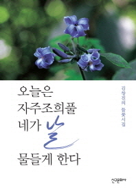 오늘은 자주조희풀 네가 날 물들게 한다 : 김창진의 들꽃시집 책표지